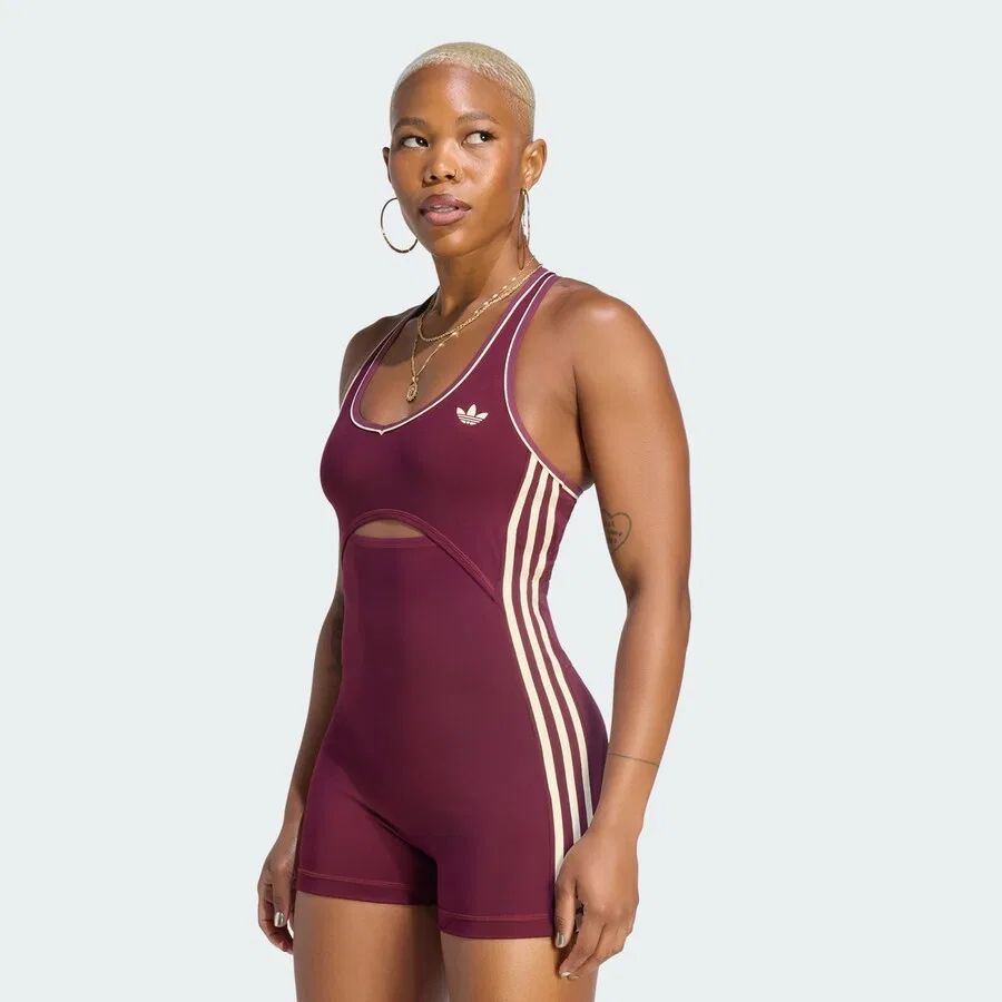 Спортивный костюм ADIDAS PERFORMANCE винно-красного цвета — фото 2