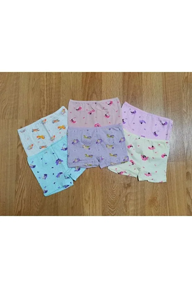 Детские боксеры для девочек с принтом 6 шт Homewear Bebekella, Mixed