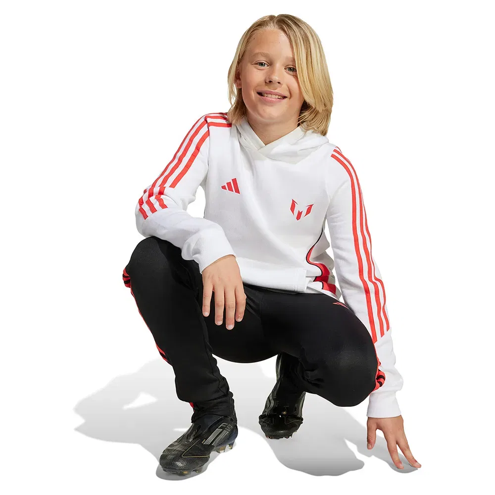 Мужское худи с принтом Messi Adidas, White — фото 3