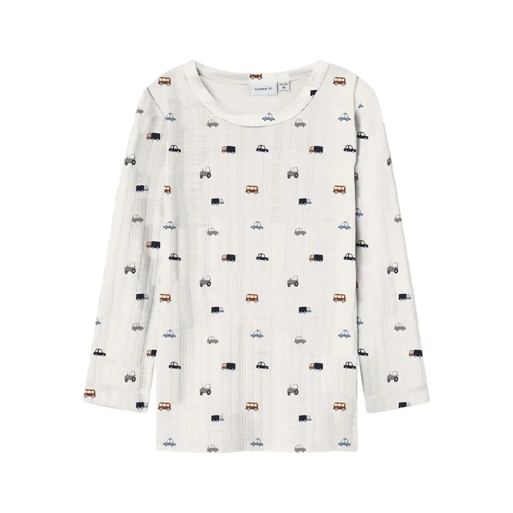 Футболка с длинным рукавом Wang Needle Mini Name It, белый