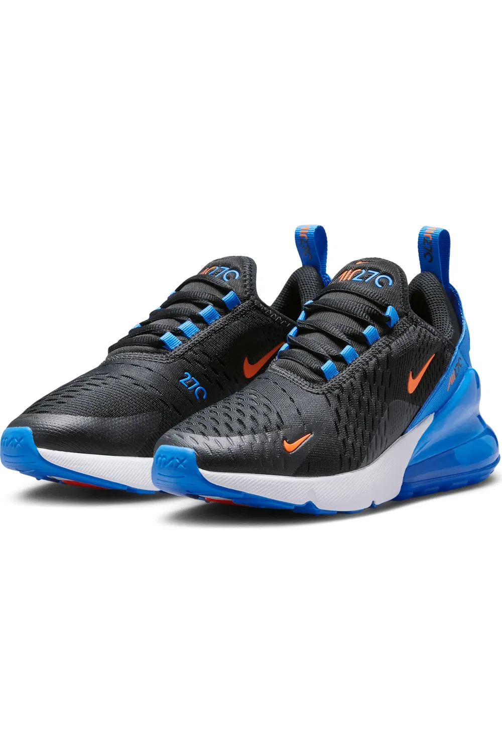 Детские кроссовки с амортизацией Air Max 270 Nike, Black/Blue/White/Orange