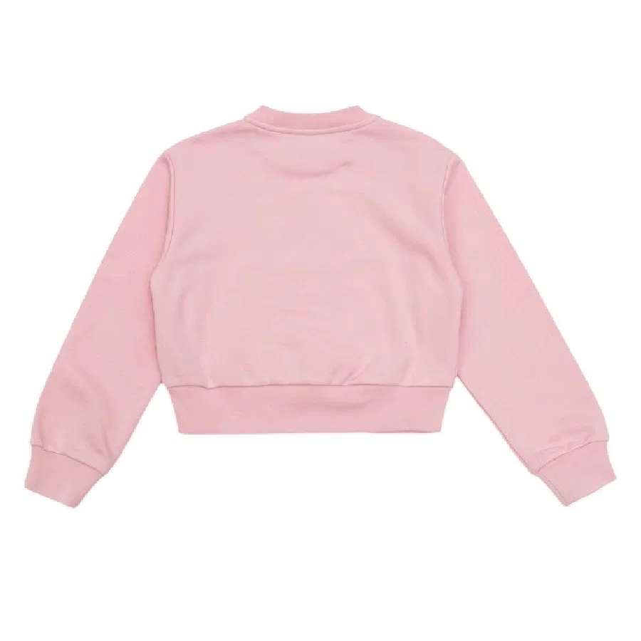 Детский свитшот с кристаллами и медузой из хлопка Young Versace, Pastel Pink/Oro — фото 2
