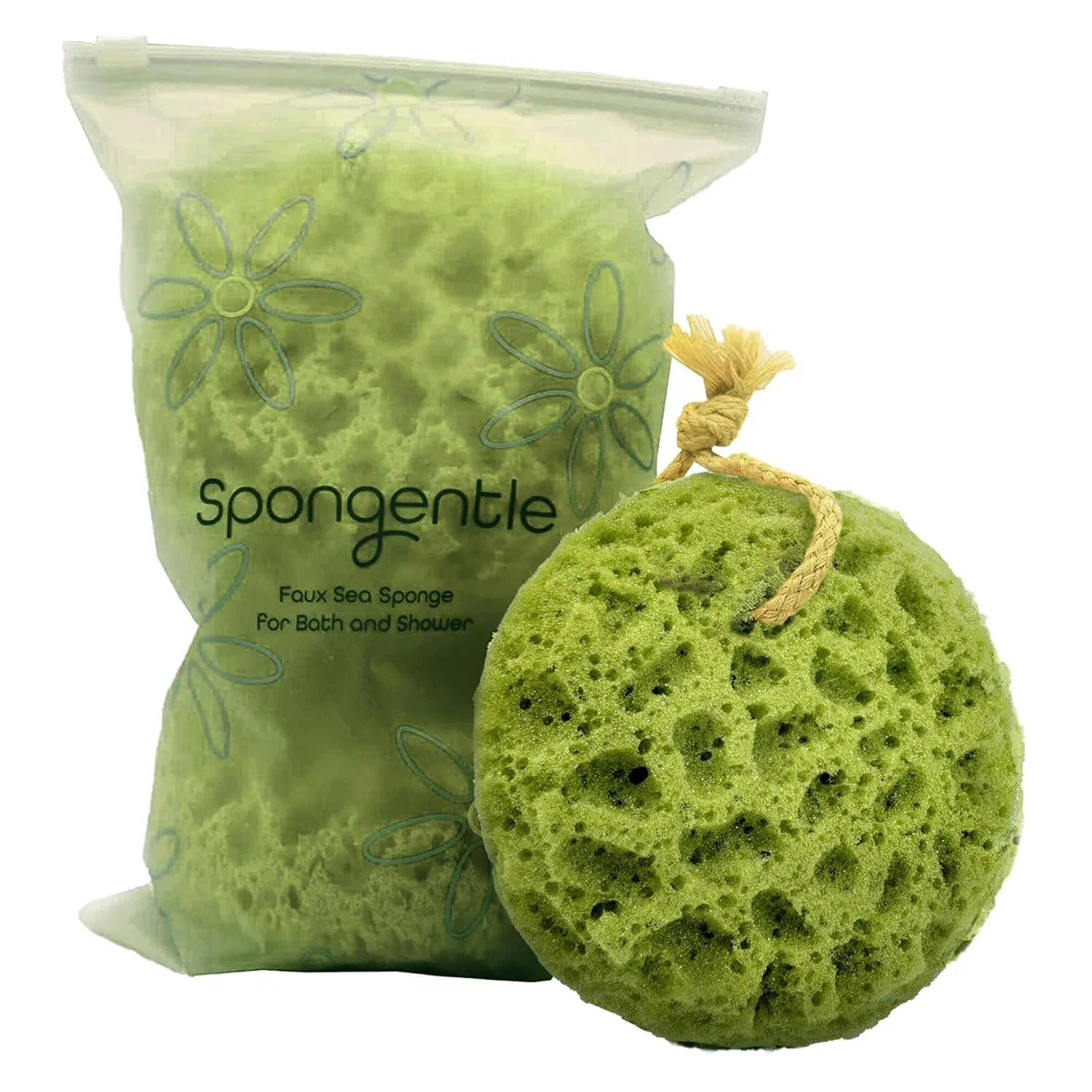 Мочалка для тела Body Sponge, Sunlite Sports, 3 шт, Green Tea