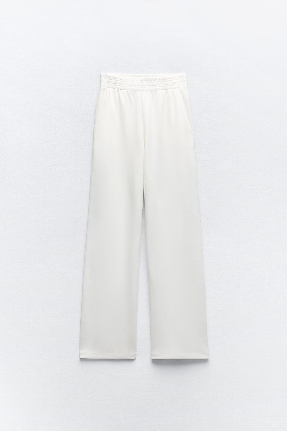 

Брюки Zara Washed Interlock, экрю