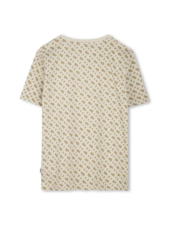 Футболка slim fit Boss, бежевый — фото 2