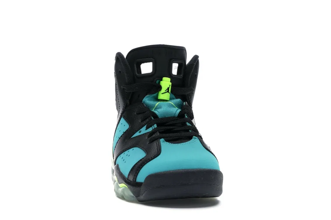 Детские кроссовки Lifestyle с оригинальным дизайном Jordan 6 Retro Jordan, Black/Volt Ice-Turbo Green-Black — фото 2