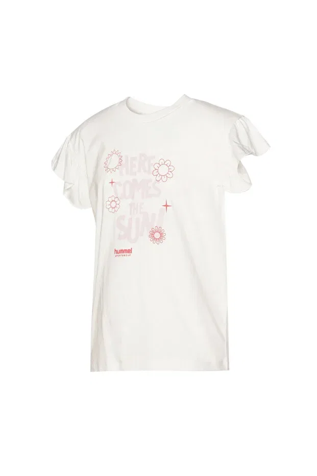 Детская футболка для девочек с принтом Angel Child Short Sleeve Tee Hummel, White