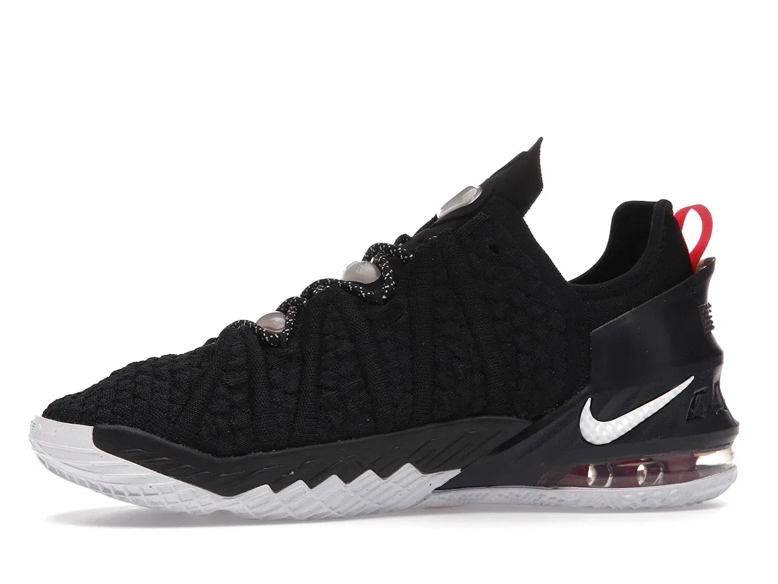 Детские кроссовки для мальчиков с высокой посадкой Nike LeBron 18 Nike, Black/White-University Red — фото 3