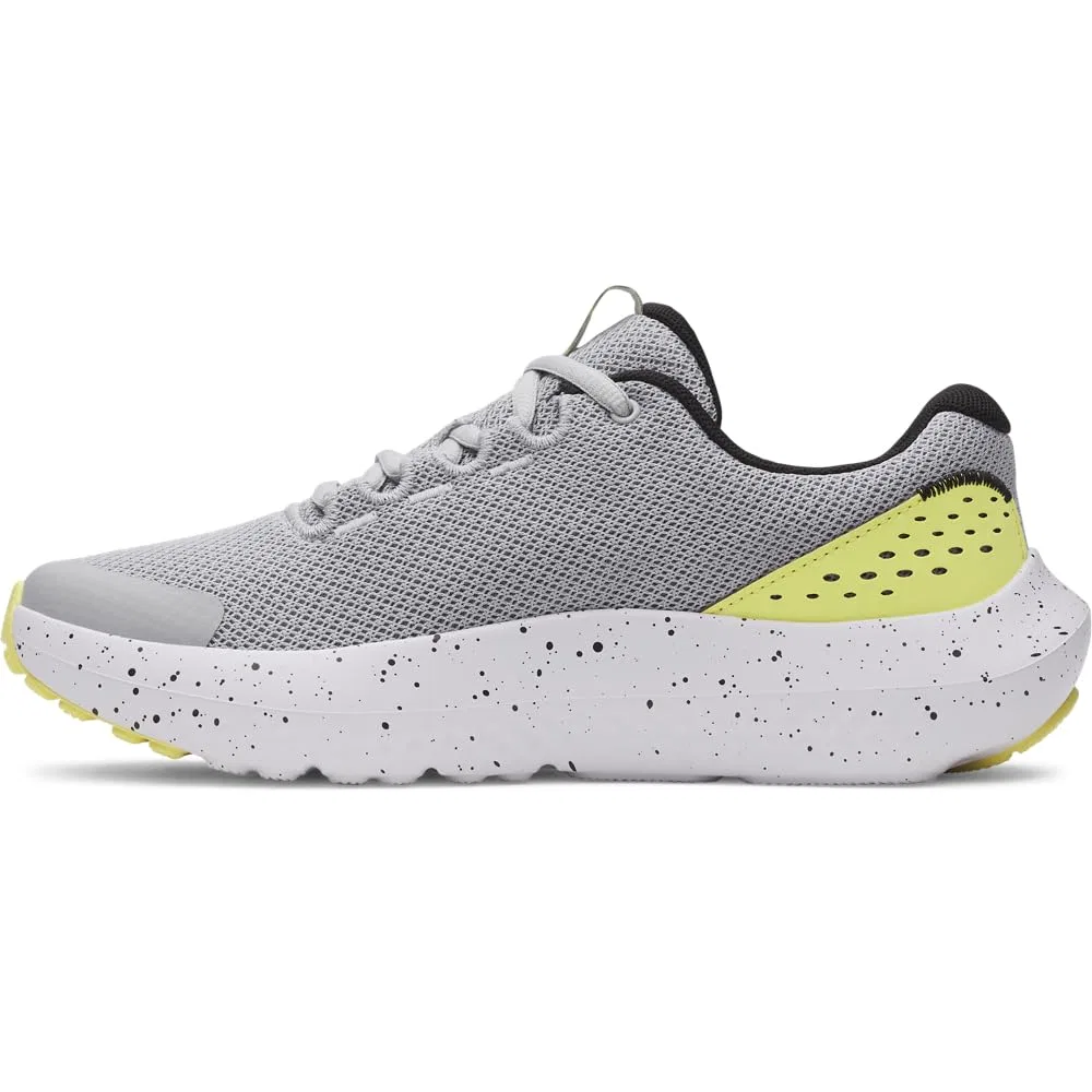 Детские беговые кроссовки для девочек легкие Grade School Surge 4 Under Armour, Black Purple Yellow Reflective