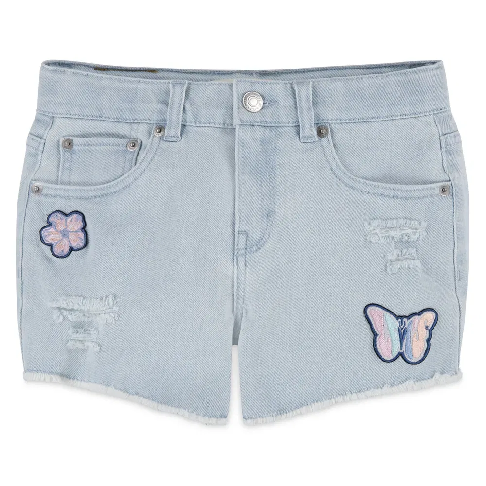 Детские джинсовые шорты для девочек с регулируемой талией Levi's, Blue