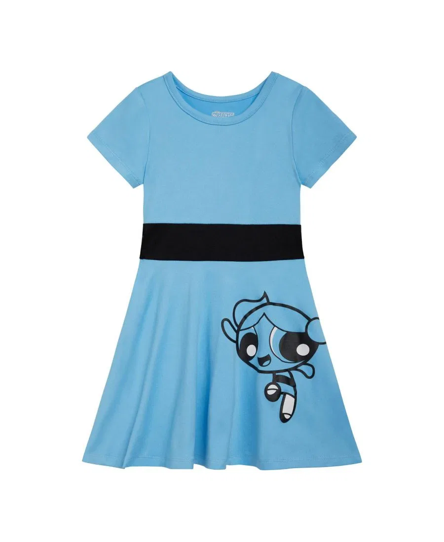 Платье с принтом Powerpuff Girls Bubbles Powerpuff Girls, Blue Bubbles