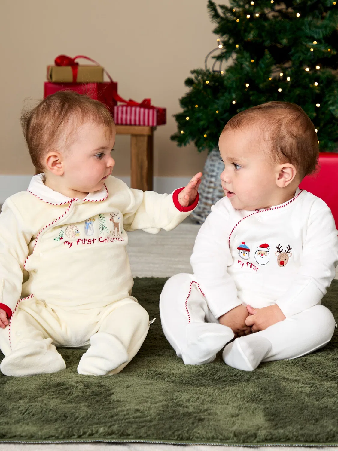 Комбинезон My First Christmas, JoJo Maman Bébé, кремовый — фото 3