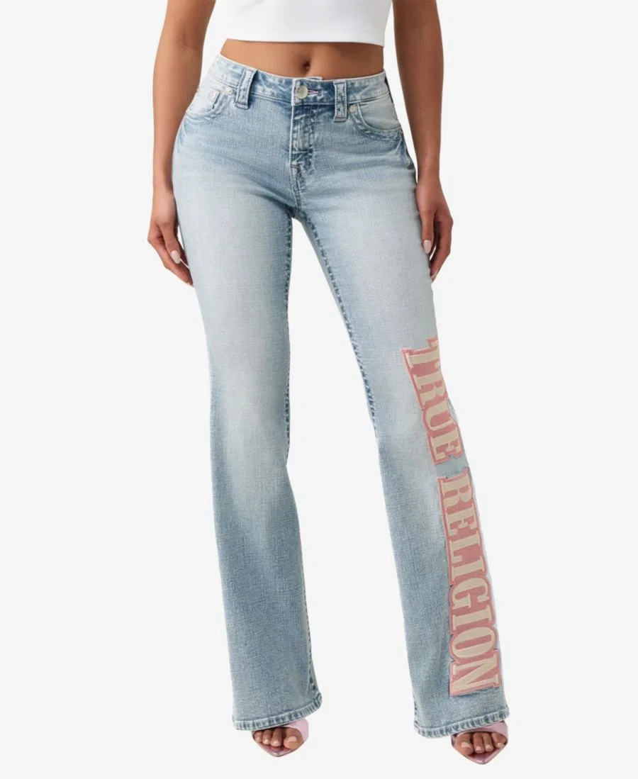 Джинсы клеш с вышивкой True Religion, Freckle Wave