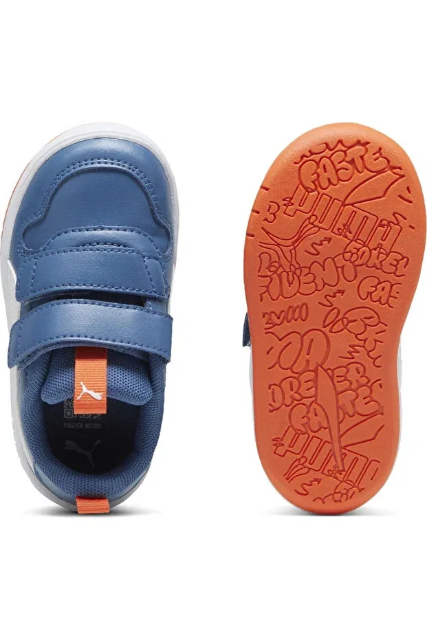 Детские повседневные ботинки для девочек с липучкой Multiflex sl v inf indigo baby casual shoes Puma, Blue — фото 3