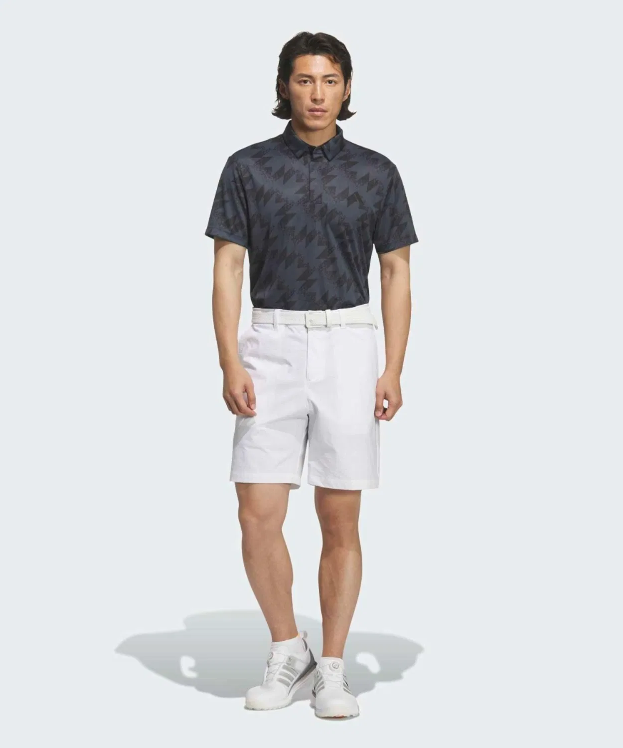 Мужская футболка-поло с принтом Climacool Adidas Golf, Серый — фото 4