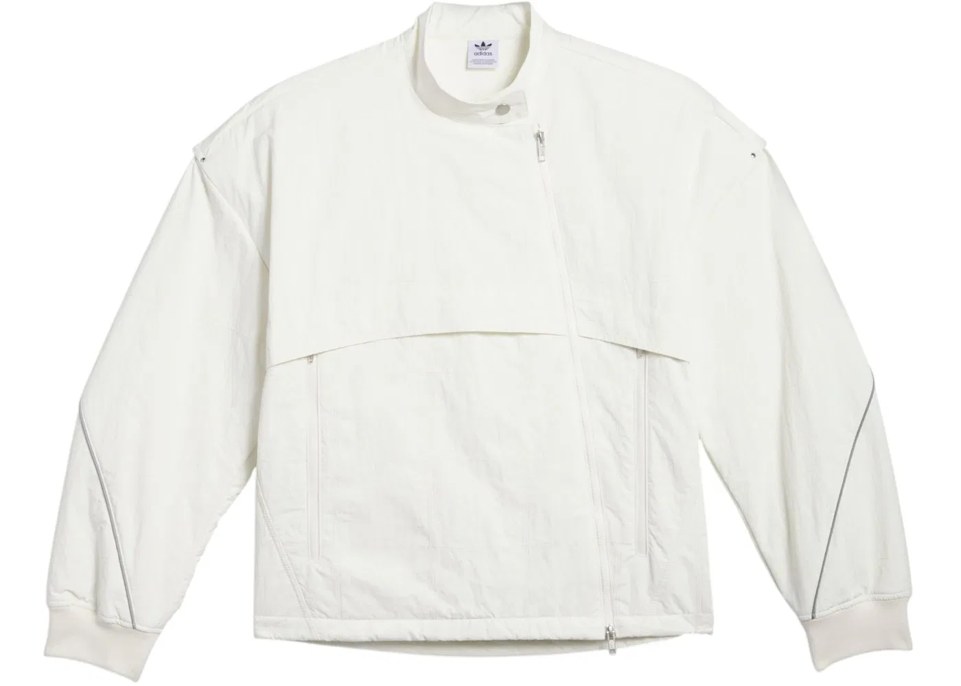 Мужская куртка-бомбер с принтом Adidas Motor Ave Racer Jacket, Off White