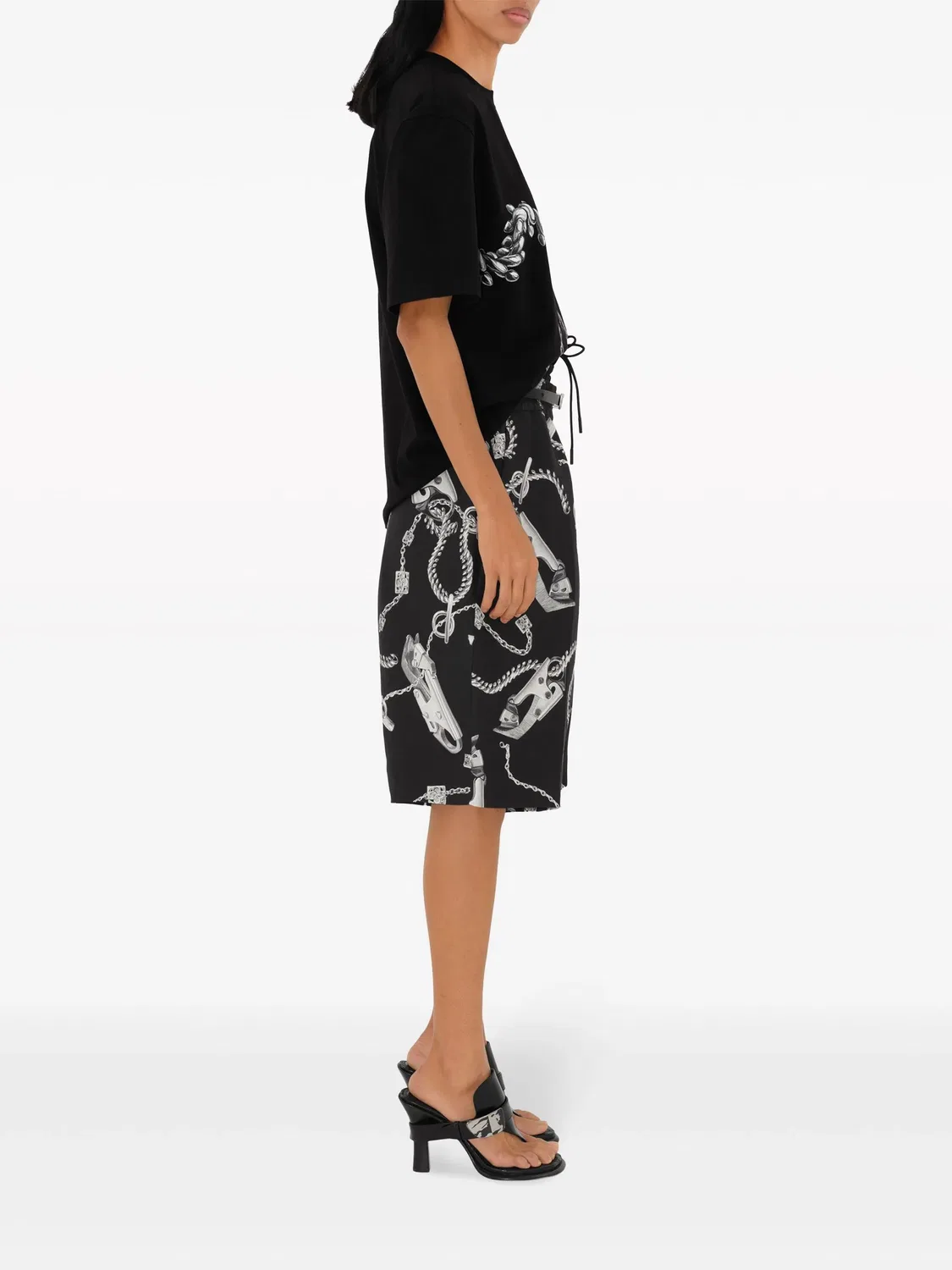 Футболка Shield Hardware из хлопка Burberry, черный — фото 4
