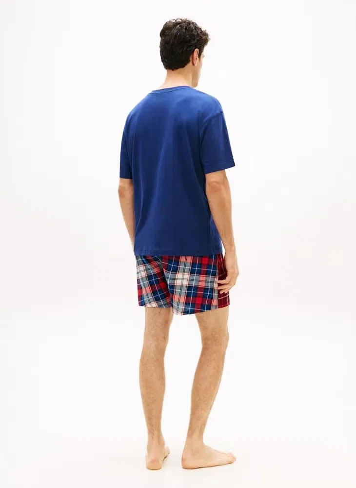 Комплект пижамный с принтом Heritage print Tommy Hilfiger, темно-синий — фото 2