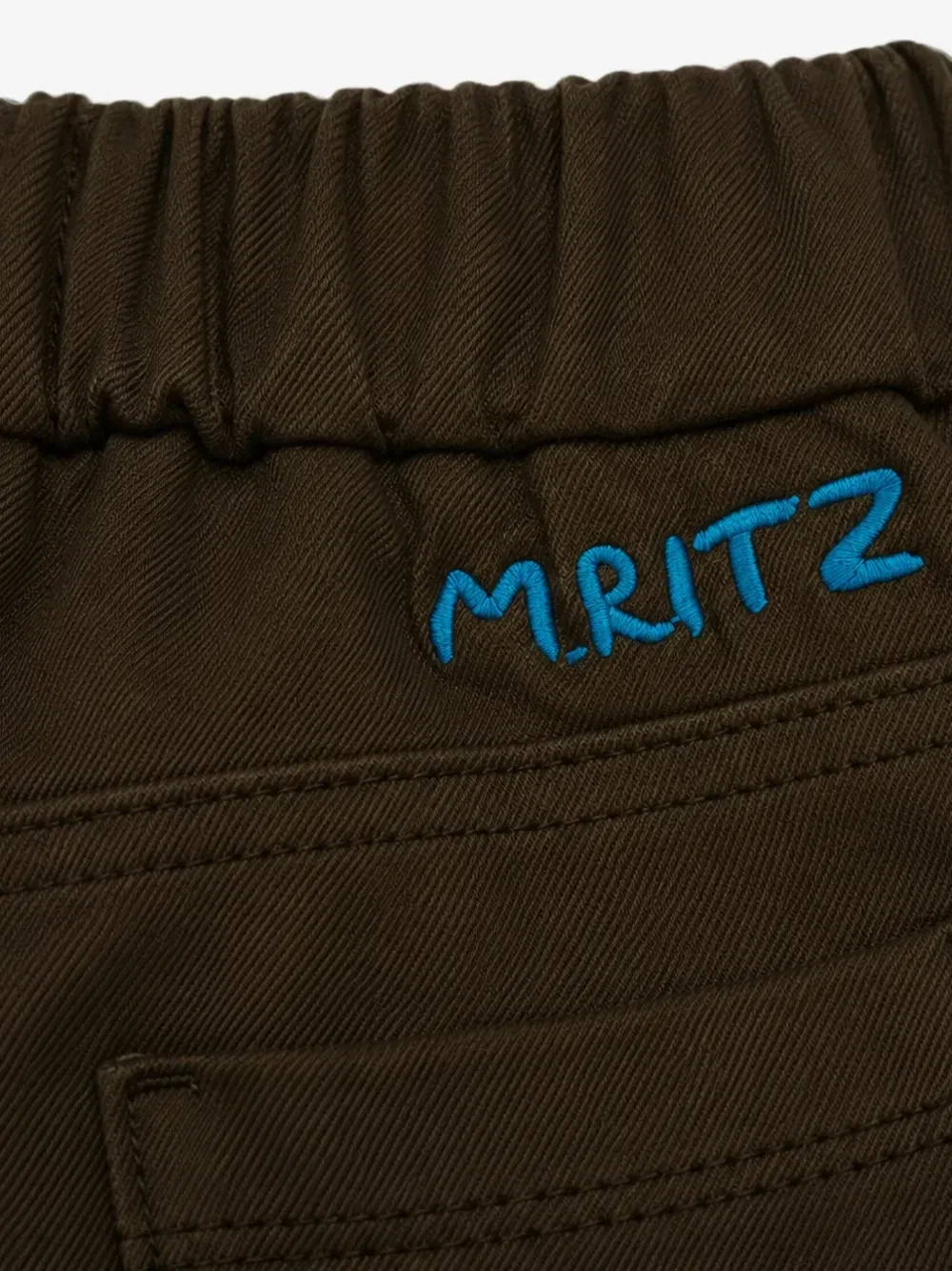 Брюки с вышитым логотипом и эластичной талией Manuel Ritz Kids, зеленый — фото 3