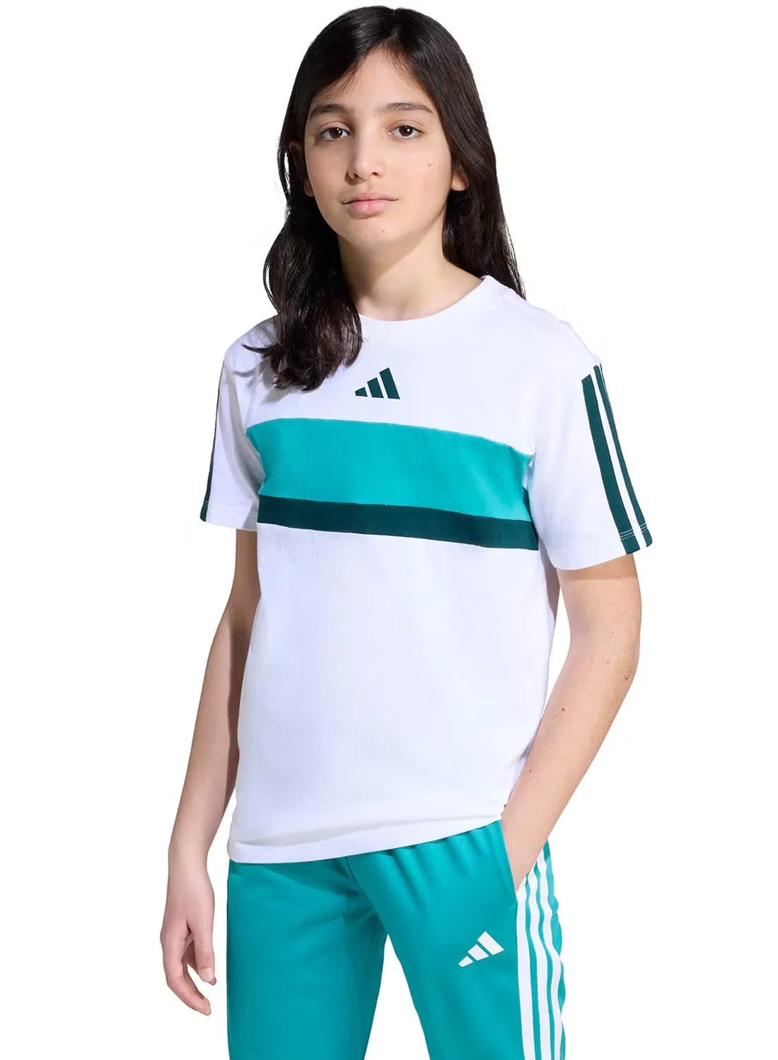 Футболка с полосатым принтом с коротким рукавом Tiberio Adidas