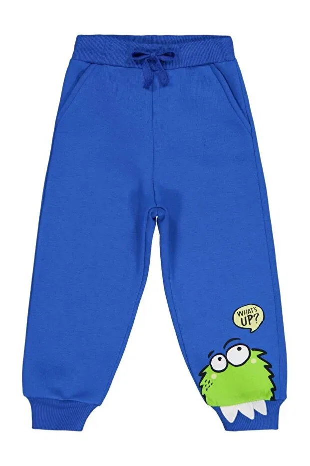 Детские спортивные штаны для мальчиков с принтом Monster Civil Boys, Saks Blue