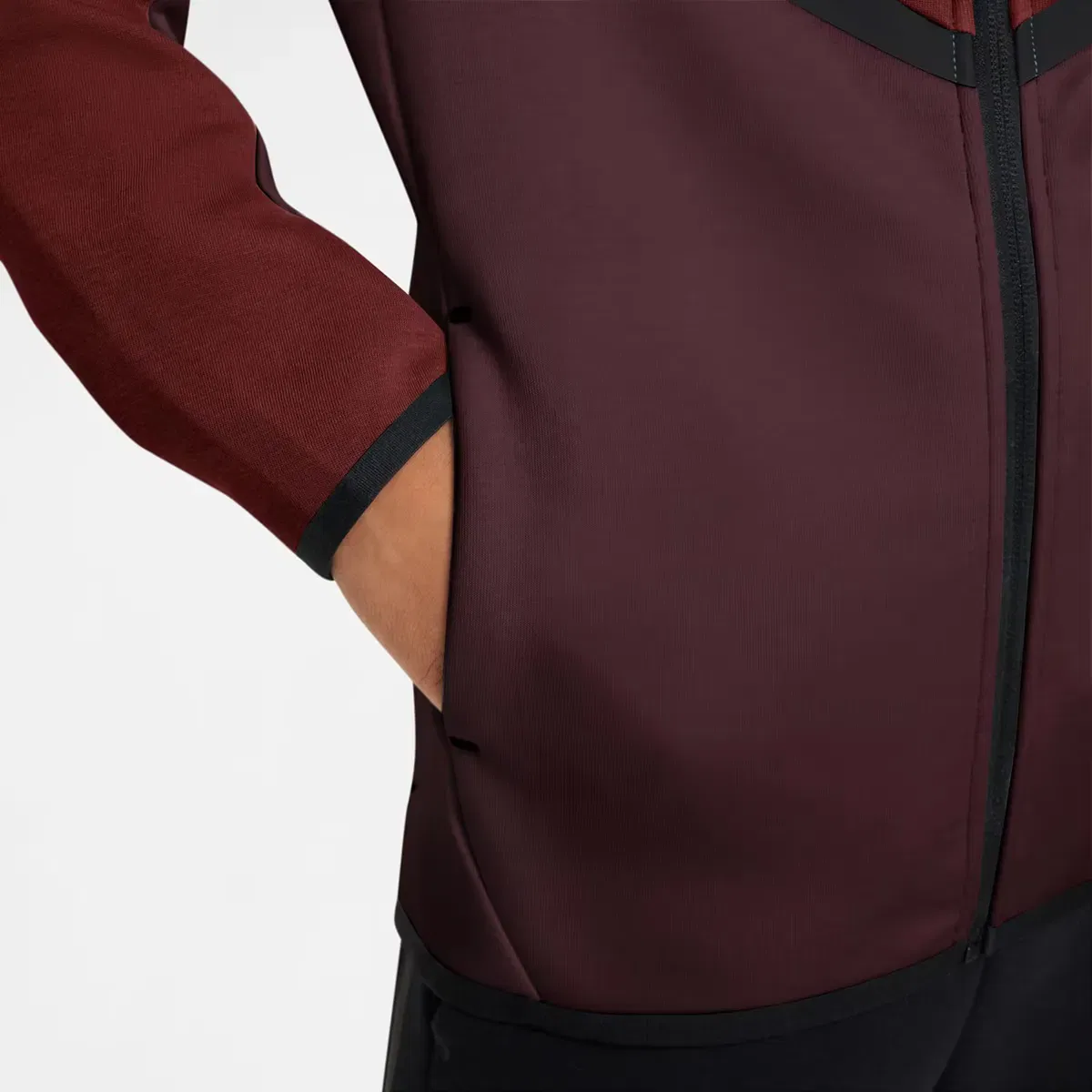 Детская худи Nike Tech Fleece, Цвет Burdeos — фото 3