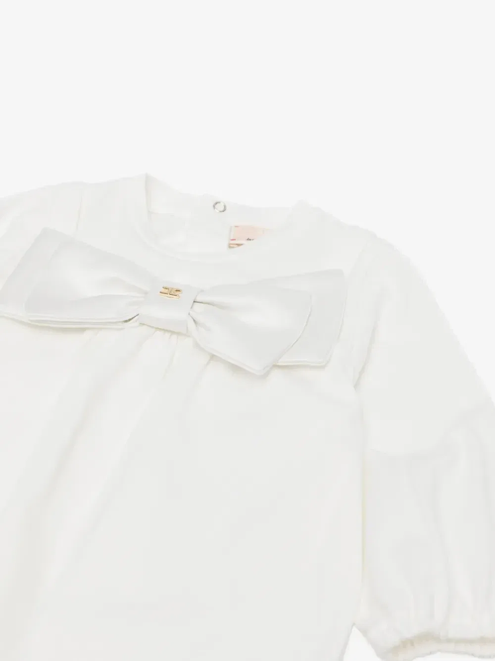 Комплект из трех предметов с бантом Elisabetta Franchi La Mia Bambina, белый — фото 2