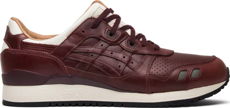 Кроссовки packer shoes x j.crew x gel lyte 3 '1907 collection oxblood' Asics, красный - фото