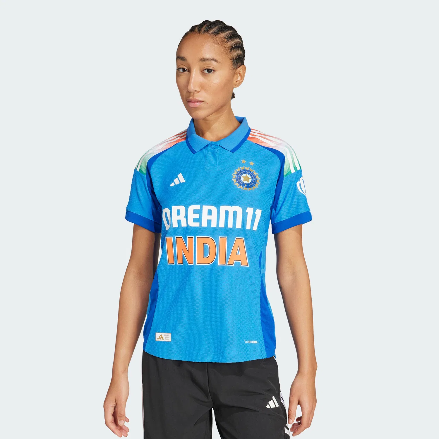 Мужская футболка с принтом India Cricket One Day International Adidas, Blau