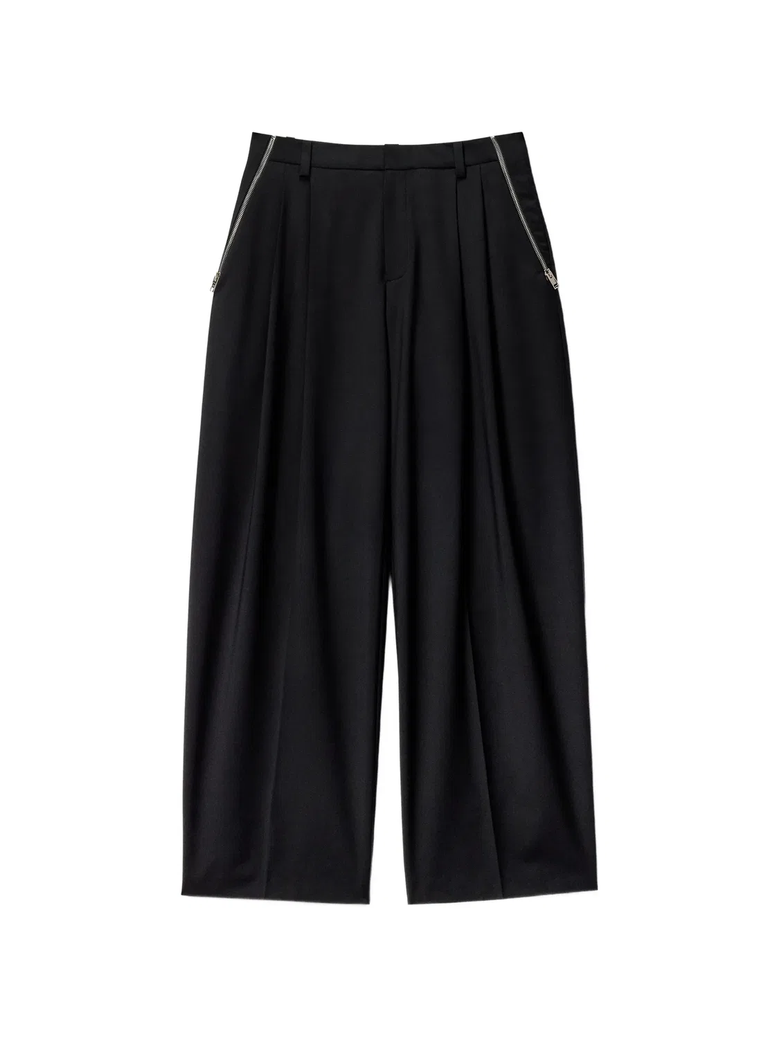 Брюки из тропической шерсти, черные Alexander Wang, черный
