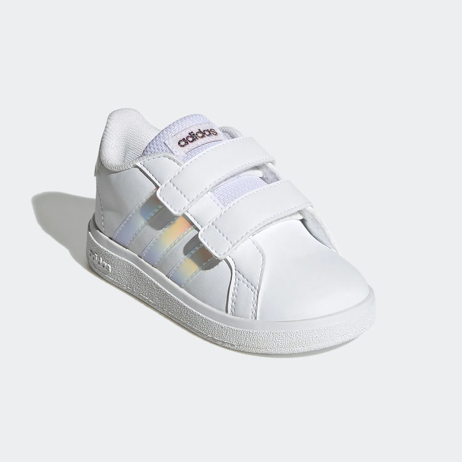 Детские спортивные кроссовки с дизайном в стиле теннис Adidas Sportswear, Cloud White/Iridescent/Ftwr White