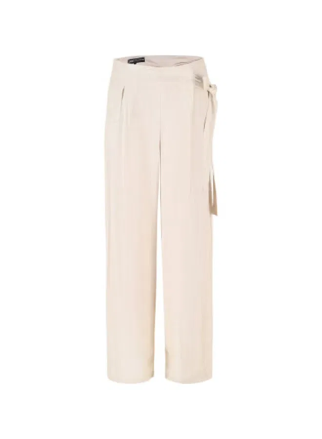 Брюки широкие с боковой молнией и узлом Zara, льняной