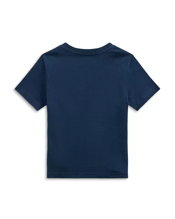 Детская футболка для мальчиков хлопковая Polo Bear Ralph Lauren, темно-синий — фото 2