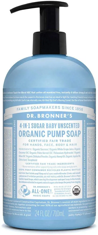 Жидкое мыло для рук Dr. Bronner's Organic Baby Mild, 2 шт, 24 fl oz