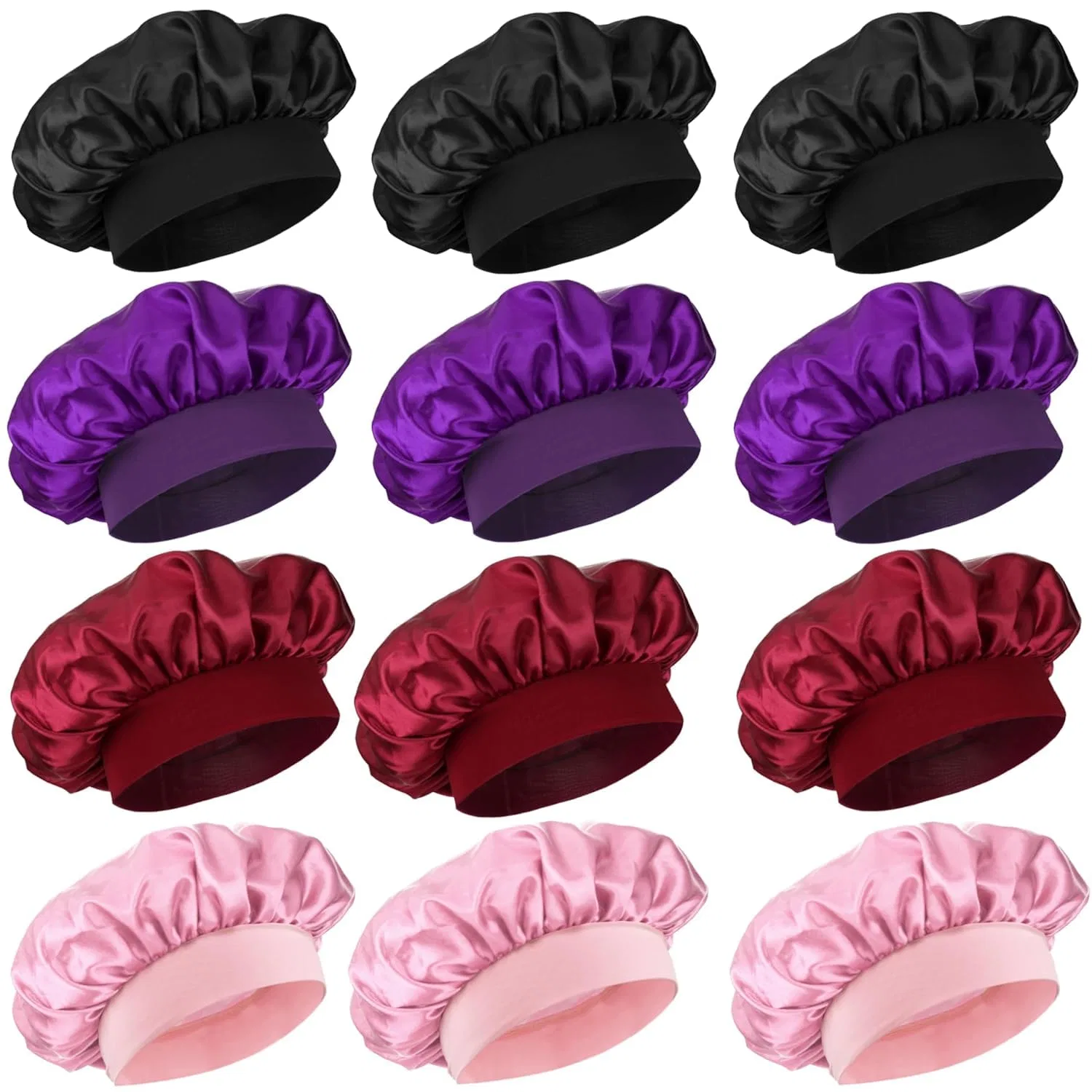 Шапочка для душа Satin Bonnet, Hanjing, 12 шт, многоцветный