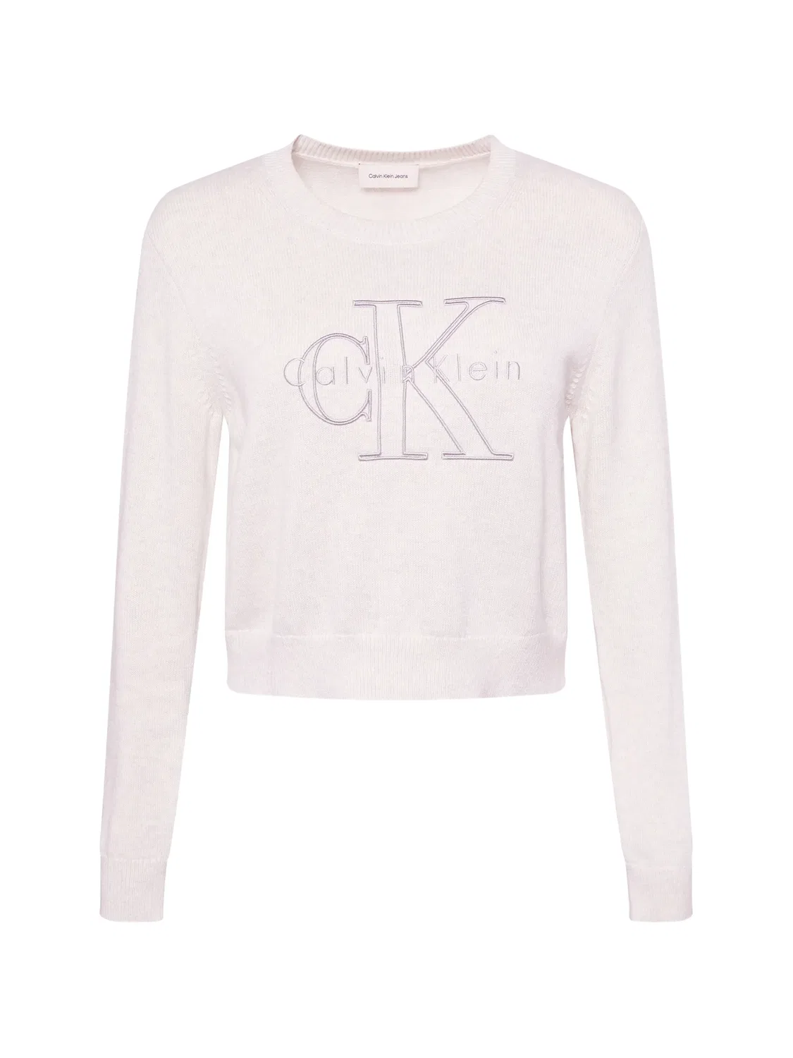 Calvin Klein Свитер с вышитым логотипом белый