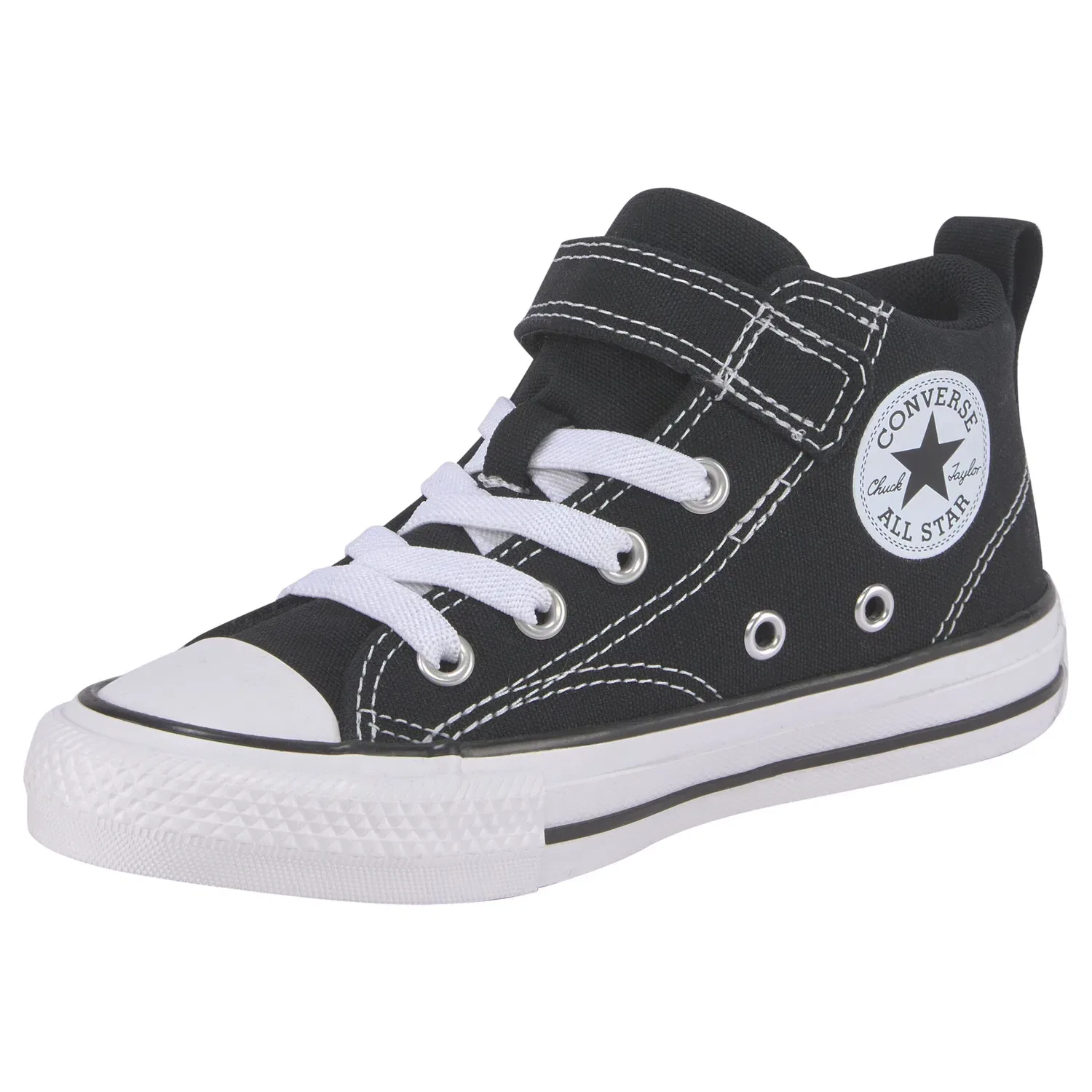 Детские кроссовки с высокой шнуровкой Converse, Black/White