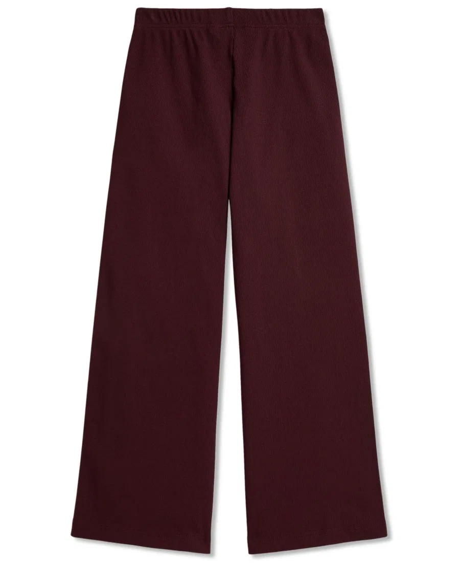 Штаны широкие женские Ribbed Wide-Leg Pant Polo Ralph Lauren, Rich Ruby — фото 4