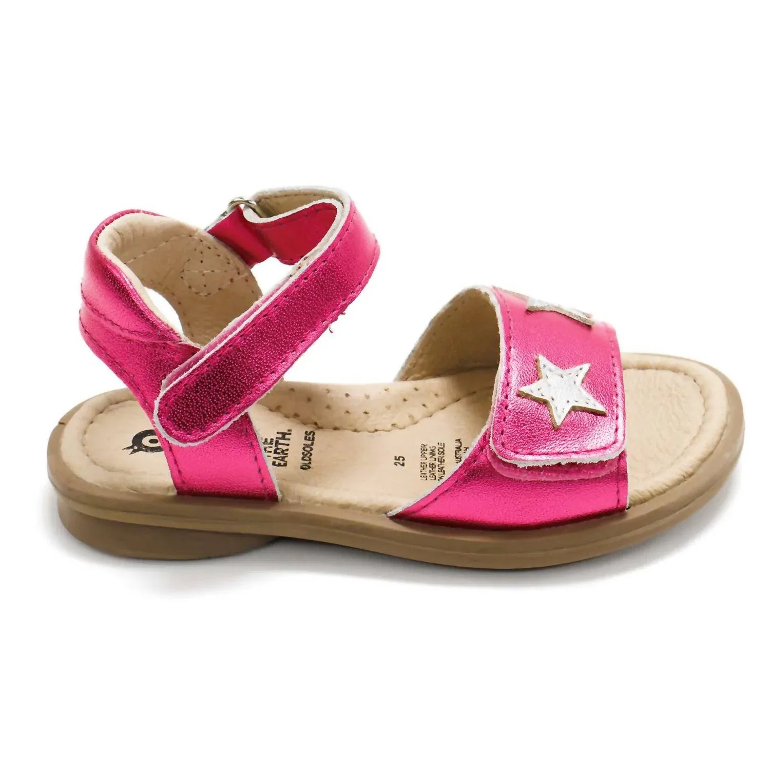 Детские сандалии для девочек на липучках Dazzle Old Soles, Fuchsia Foil