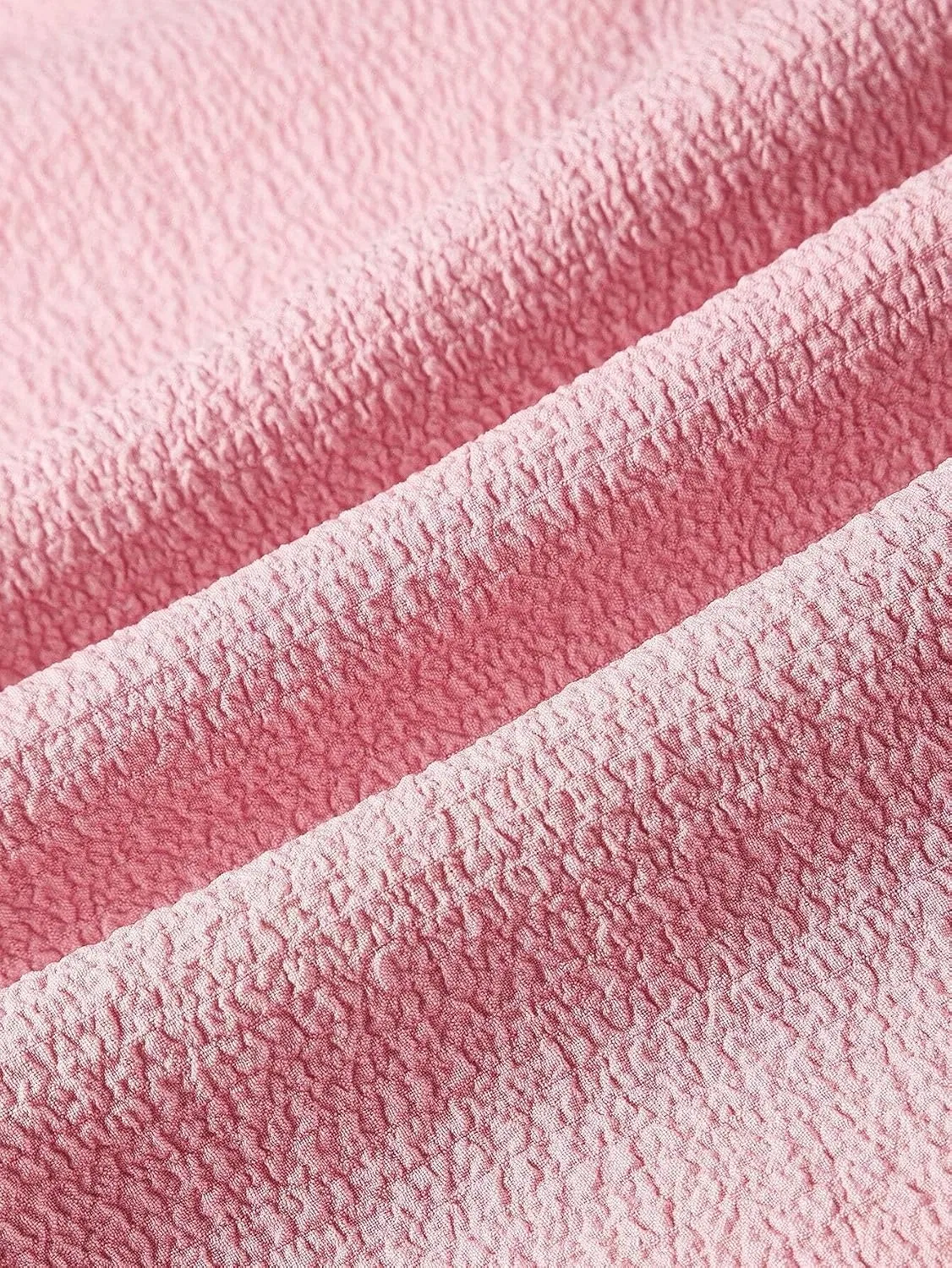 Женское летнее платье миди с пышными рукавами Generic, Pink — фото 4