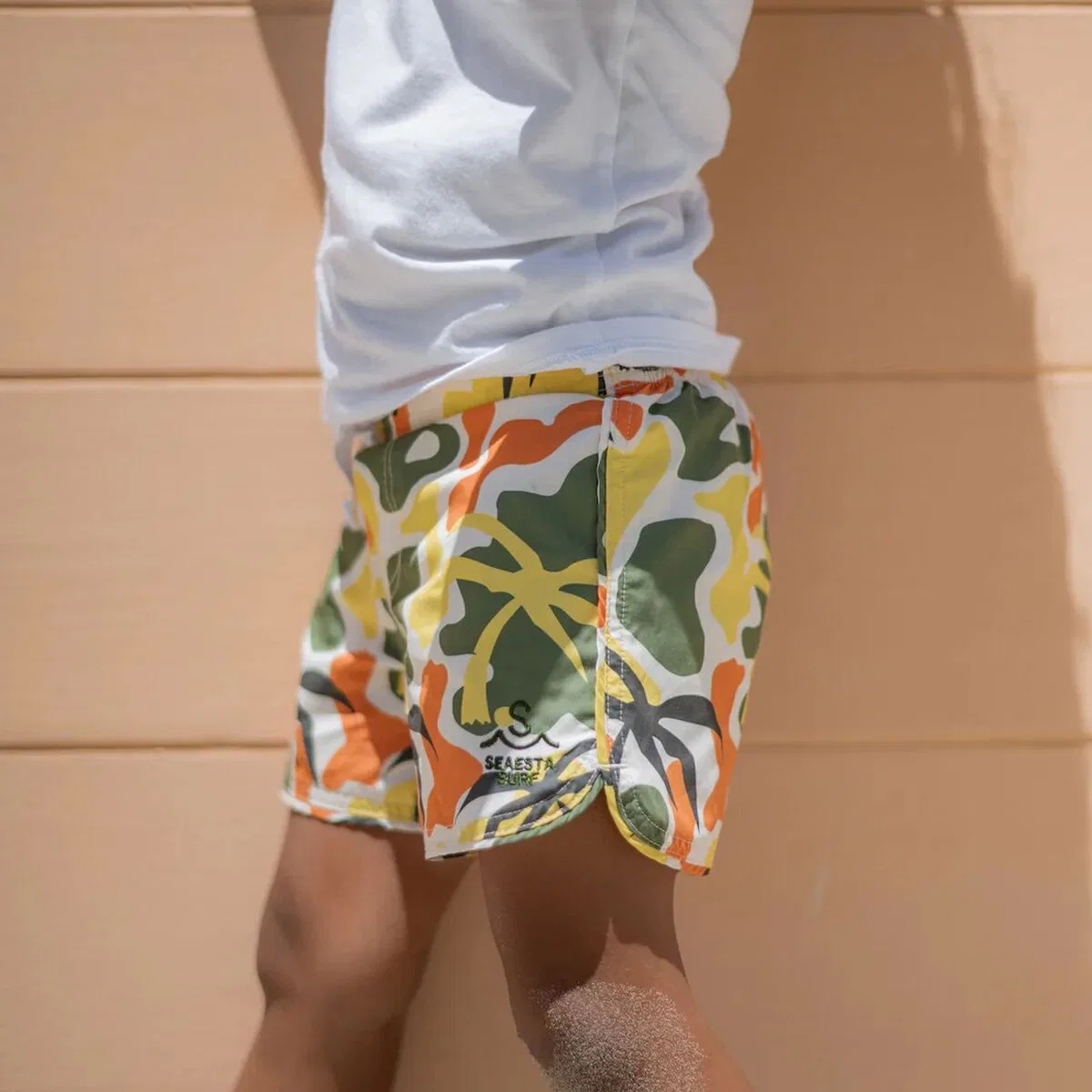 Детские шорты для плавания с принтом Palm Tree Camo Boardshort Seaesta Surf, оранжевый — фото 4