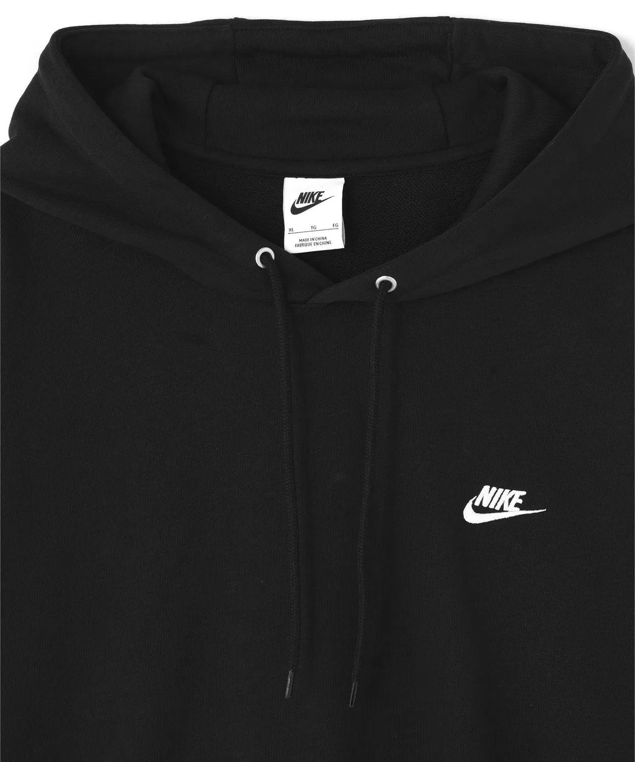 Мужской пуловер-худи из футера с брендовой вышивкой NIKE, Черный — фото 3