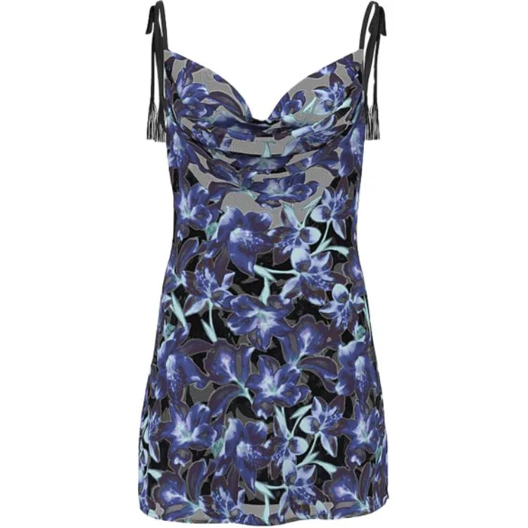 Женская ночная рубашка с цветочным принтом Victoria's Secret, Black With Floral Print
