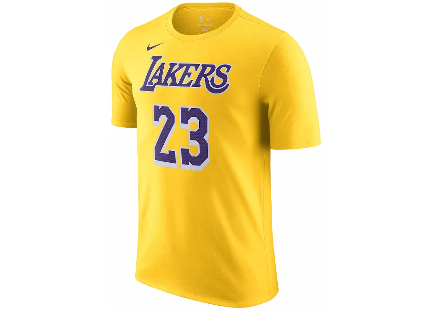 Мужская футболка с принтом NBA Los Angeles Lakers LeBron James Nike, Yellow/Purple