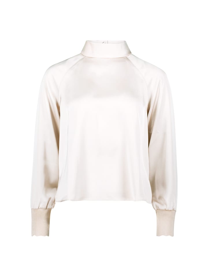 

Атласная блузка с воротником-стойкой из французского дуба Zero