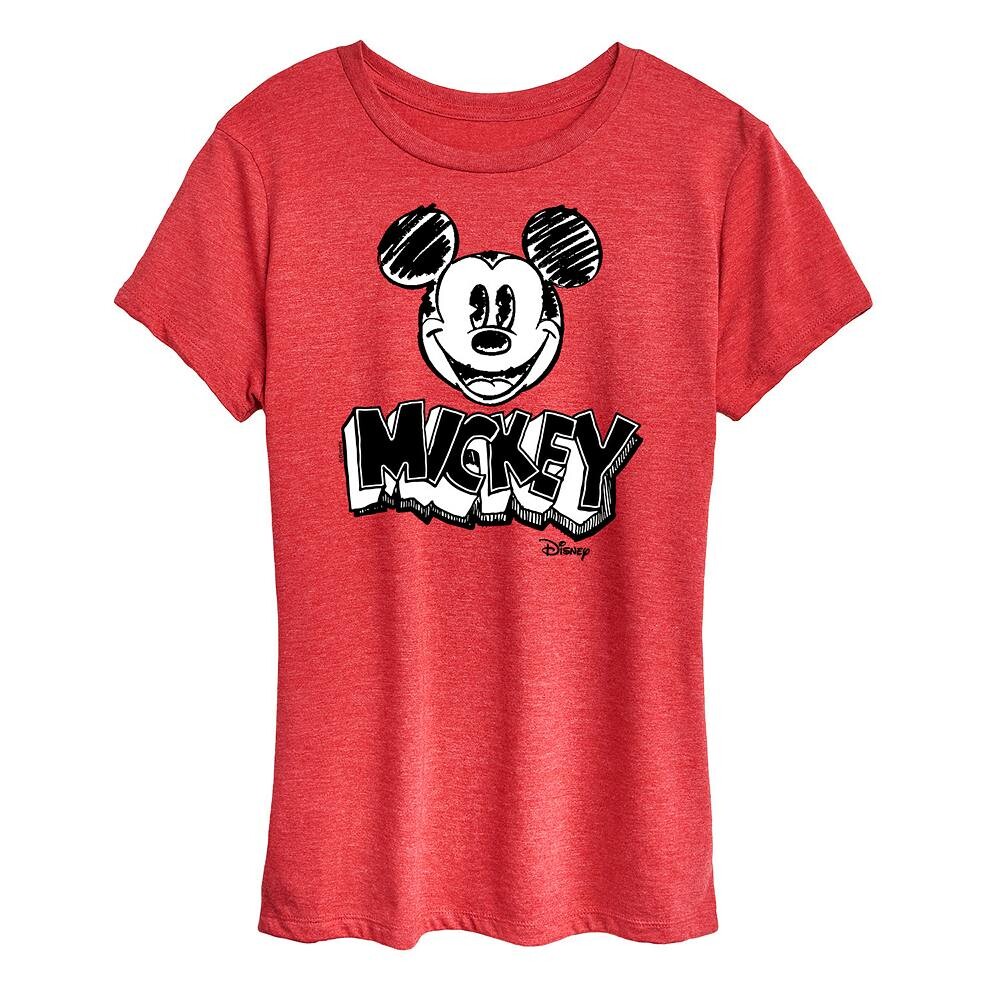 

Монохромная футболка с рисунком Микки Мауса Disney's Plus, цвет Heather Red