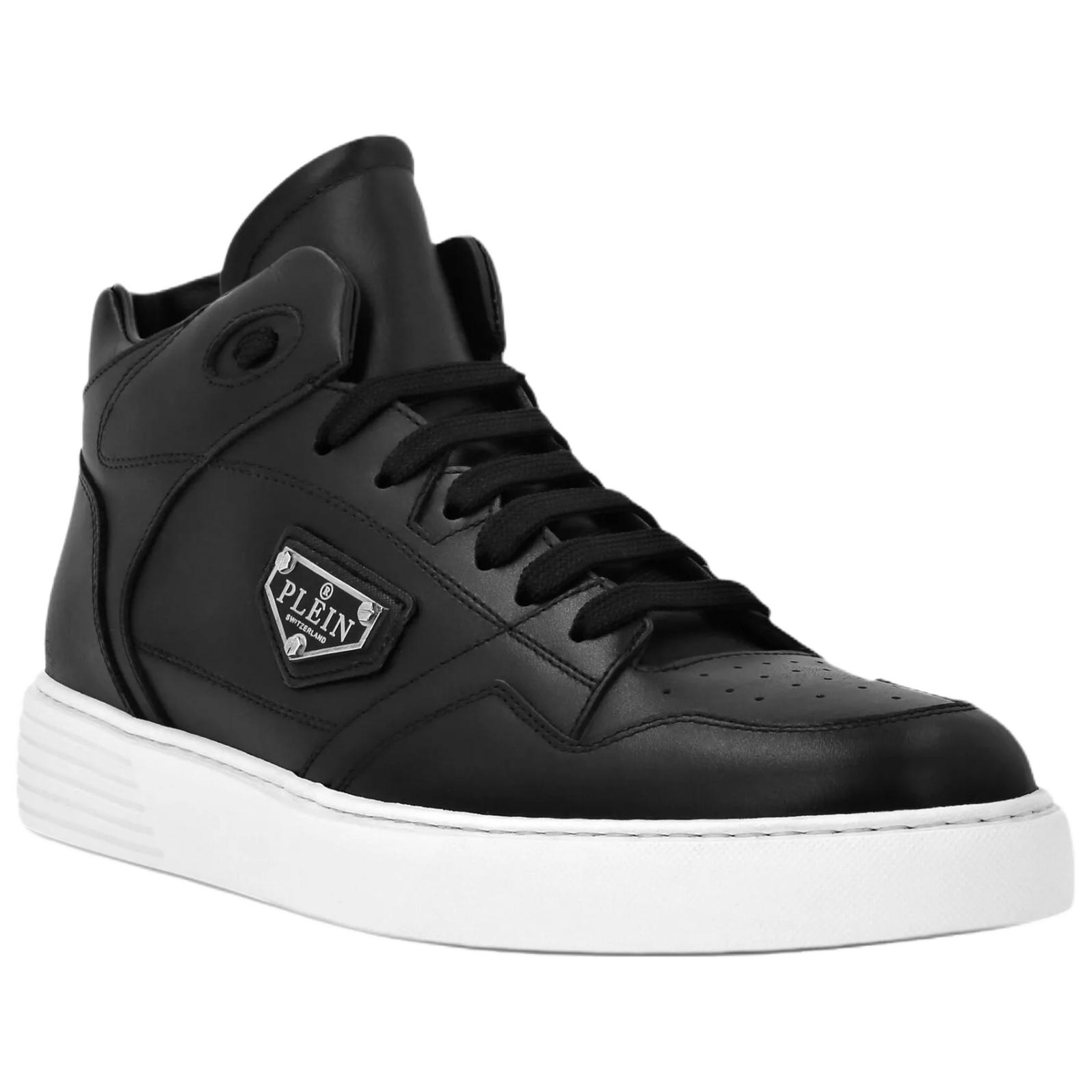 PHILIPP PLEIN Кроссовки для скейтбординга Mid top мужские черные — фото 4