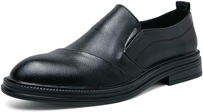 

Туфли без каблука, модные повседневные деловые кожаные мужские ботинки, обувь для отдыха Sfwarmart, черный