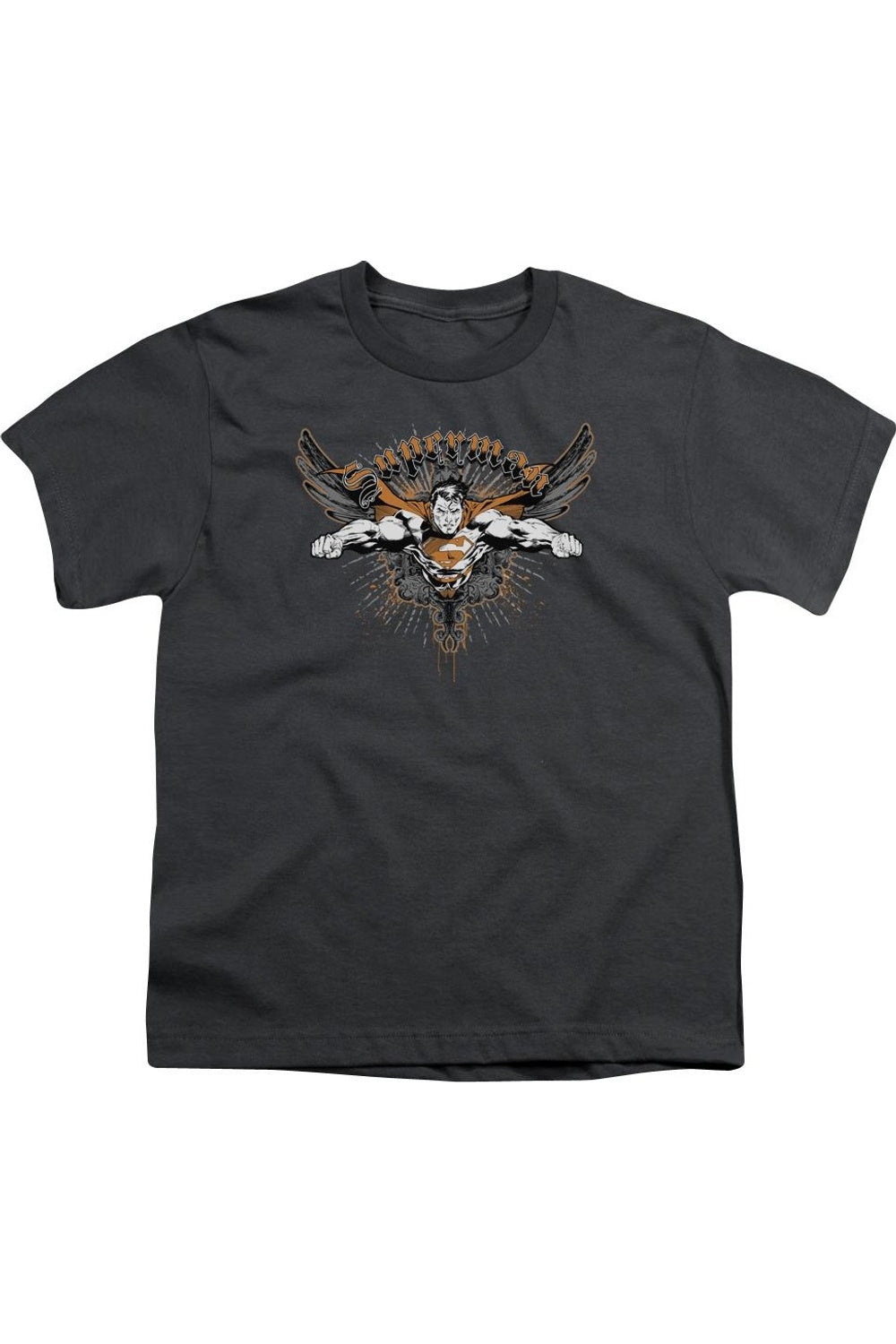 

Футболка с коротким рукавом для детей "Superman Take Wing" Gildan, Charcoal