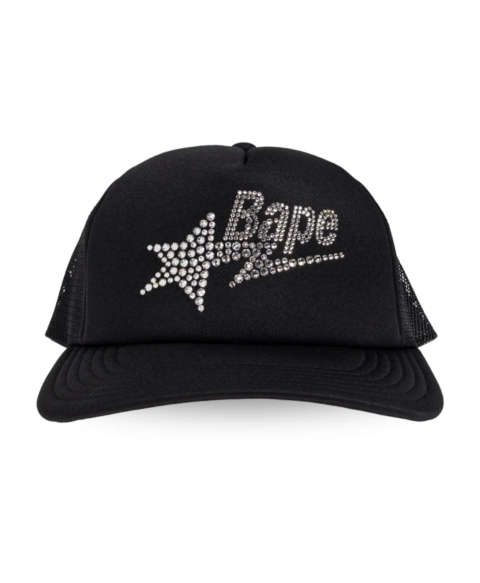 

Сетчатая шапка из кристаллического камня A Bathing Ape, черный